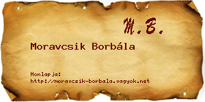 Moravcsik Borbála névjegykártya