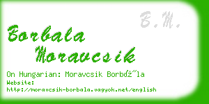 borbala moravcsik business card